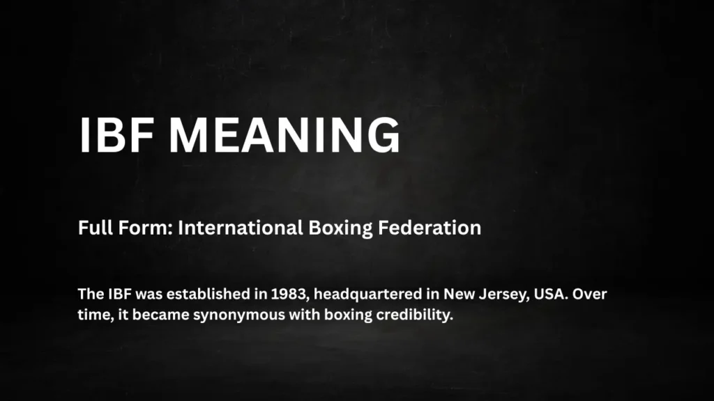 ibf-meaning