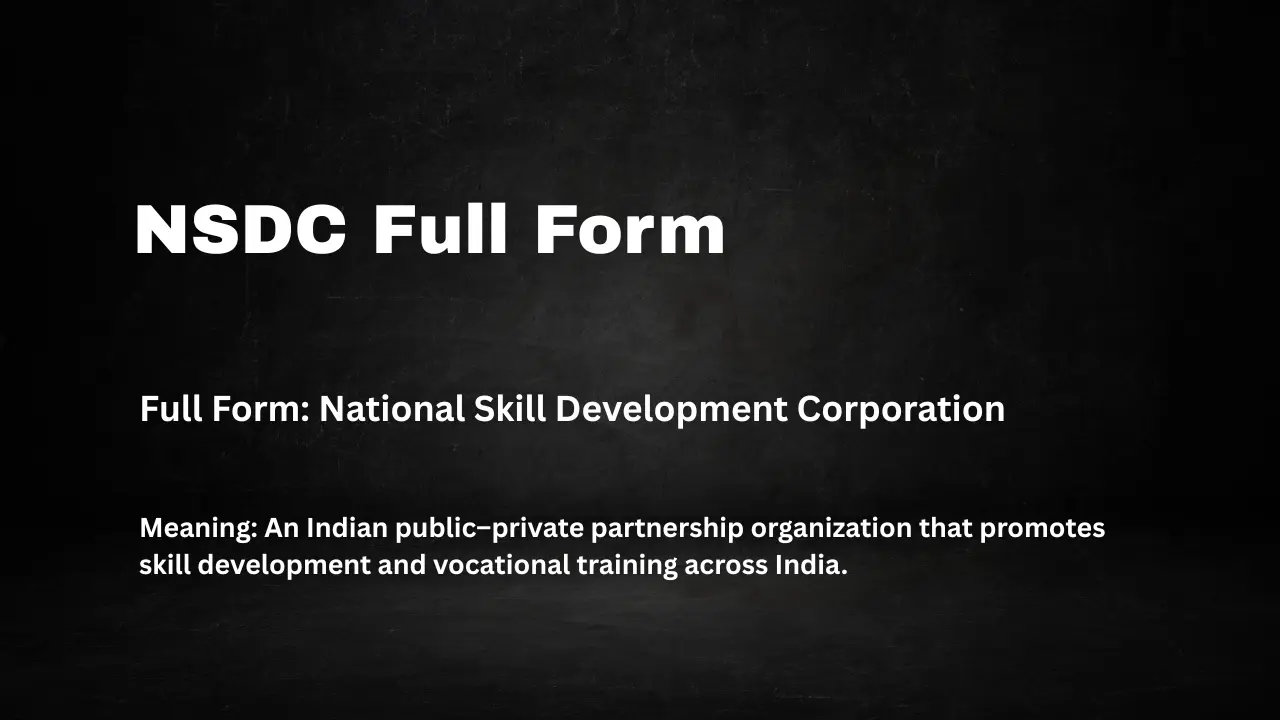 nsdc-full-form