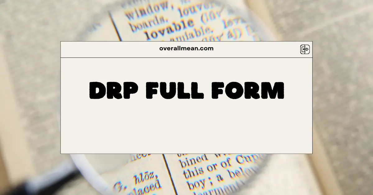 DRP Full Form