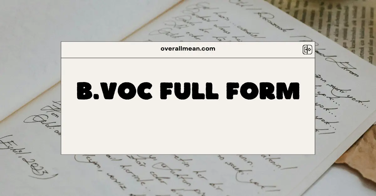 b.voc Full Form