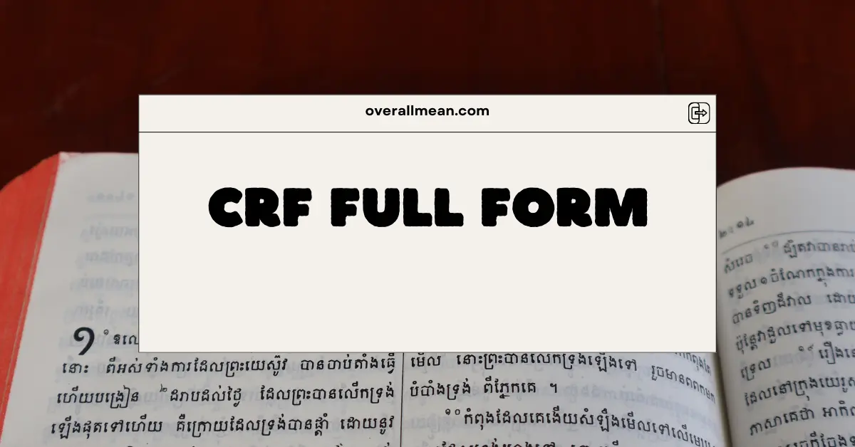 CRF Full Form