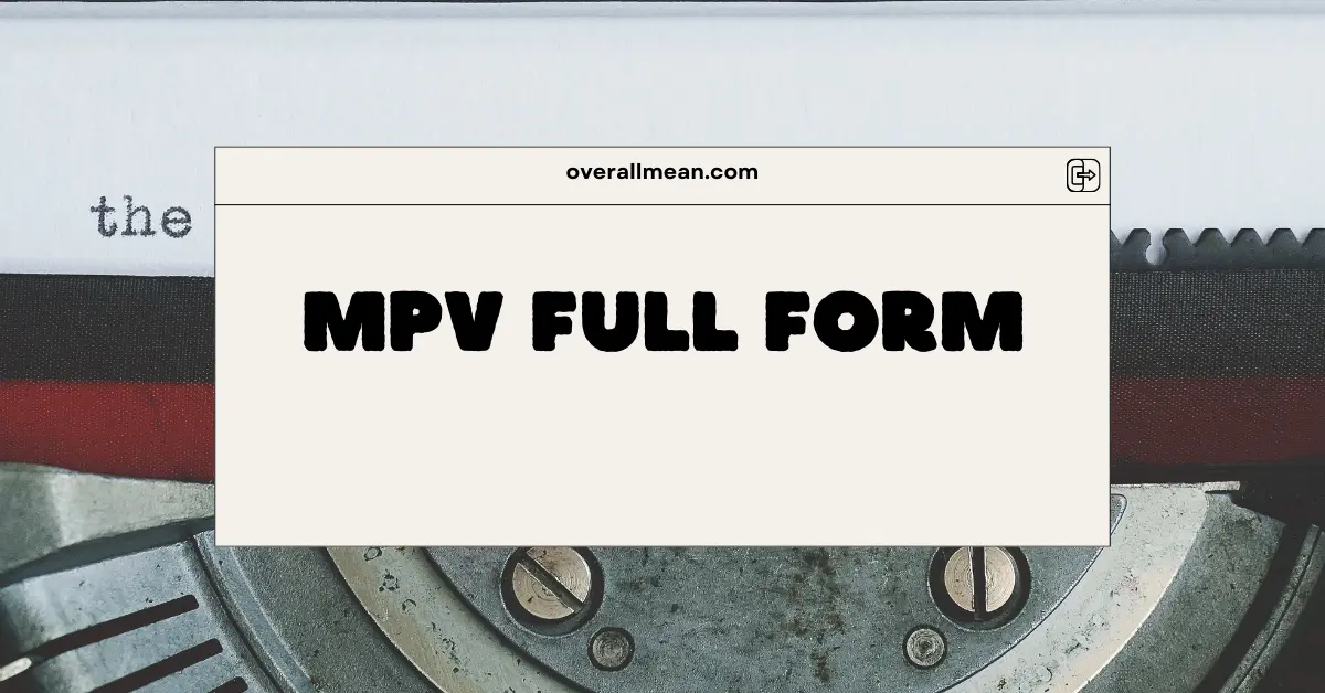 MPV Full Form