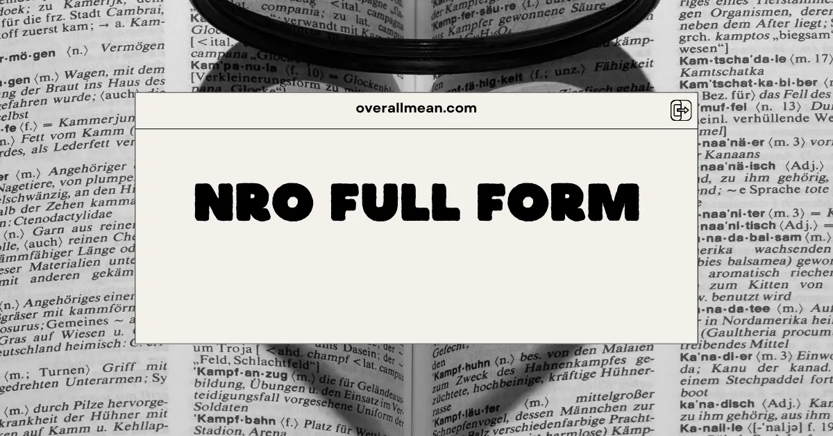 NRO Full Form