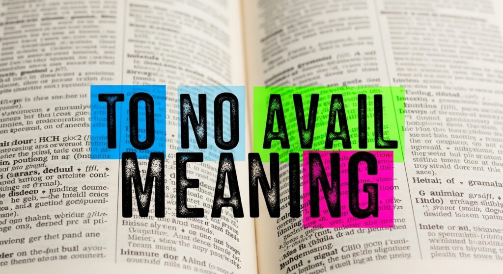 To Not Avail Meaning