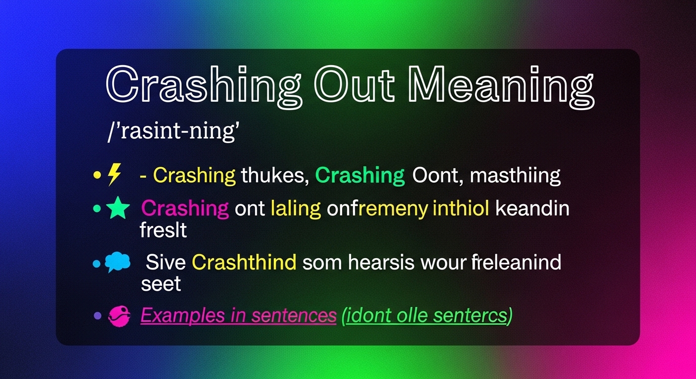 Crashing Out Meaning