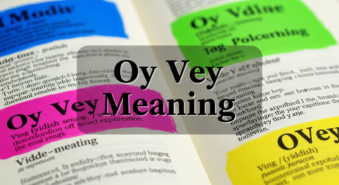 Oy Vey Meaning