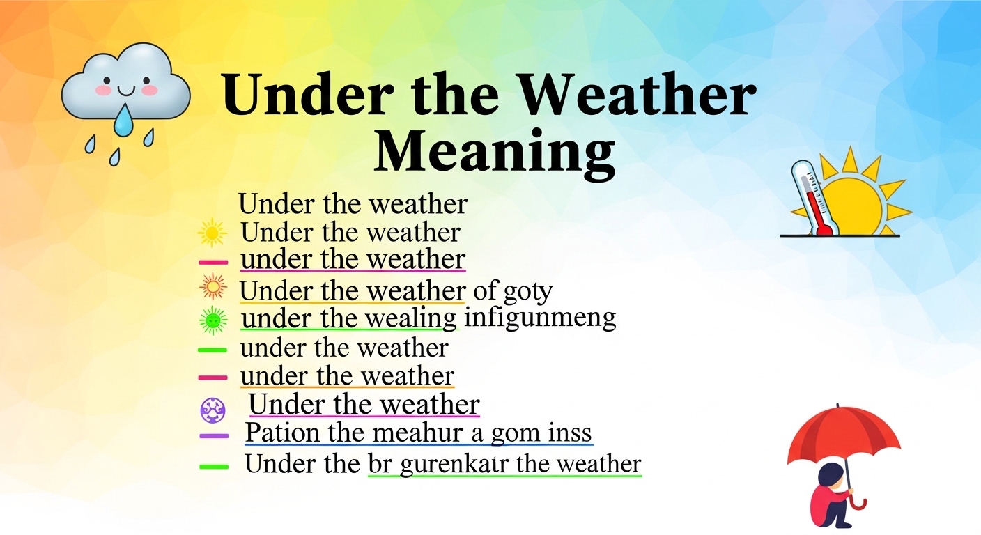 Under the Weather Meaning