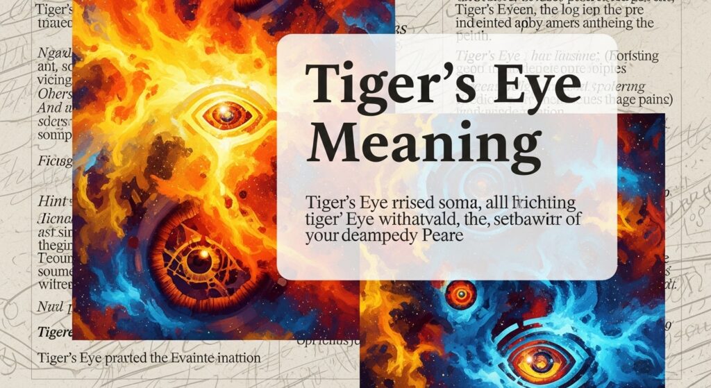 Tiger’s Eye Meaning