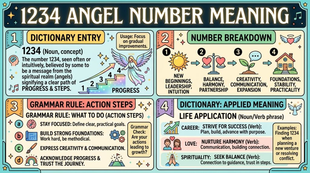 1234 Angel Number Mean