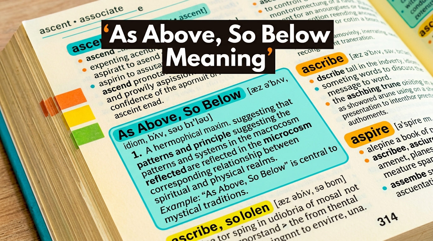 As Above, So Below Meaning