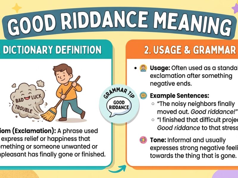Good Riddance Meaning
