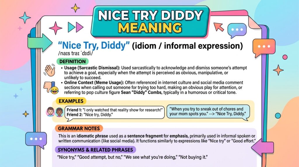 Nice Try Diddy Mean