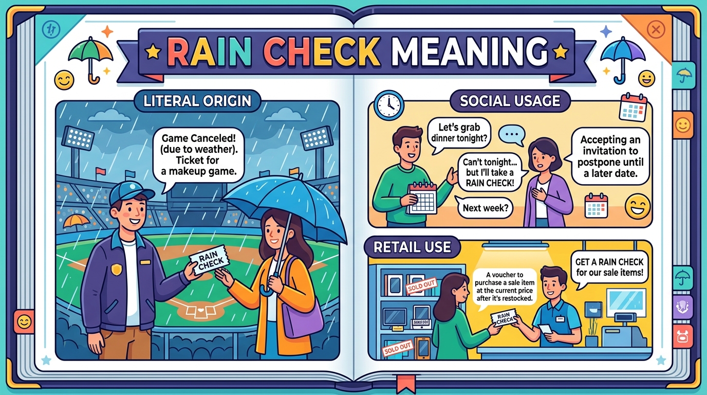 Rain Check Meaning
